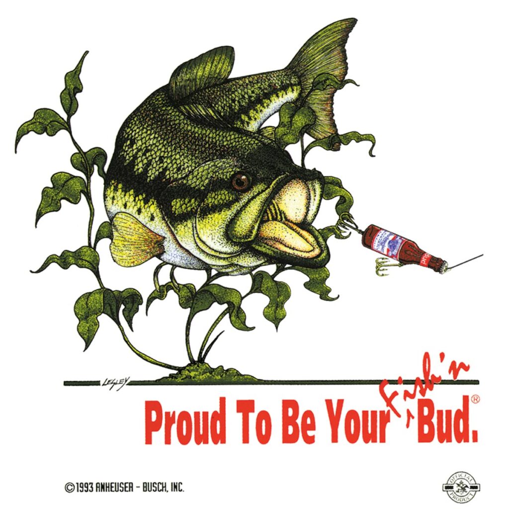 T-shirt Illustration - Anheuser Busch fishing bud